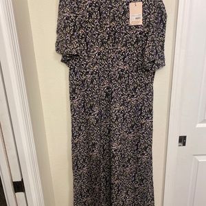 Misguided short sleeve flutter dress